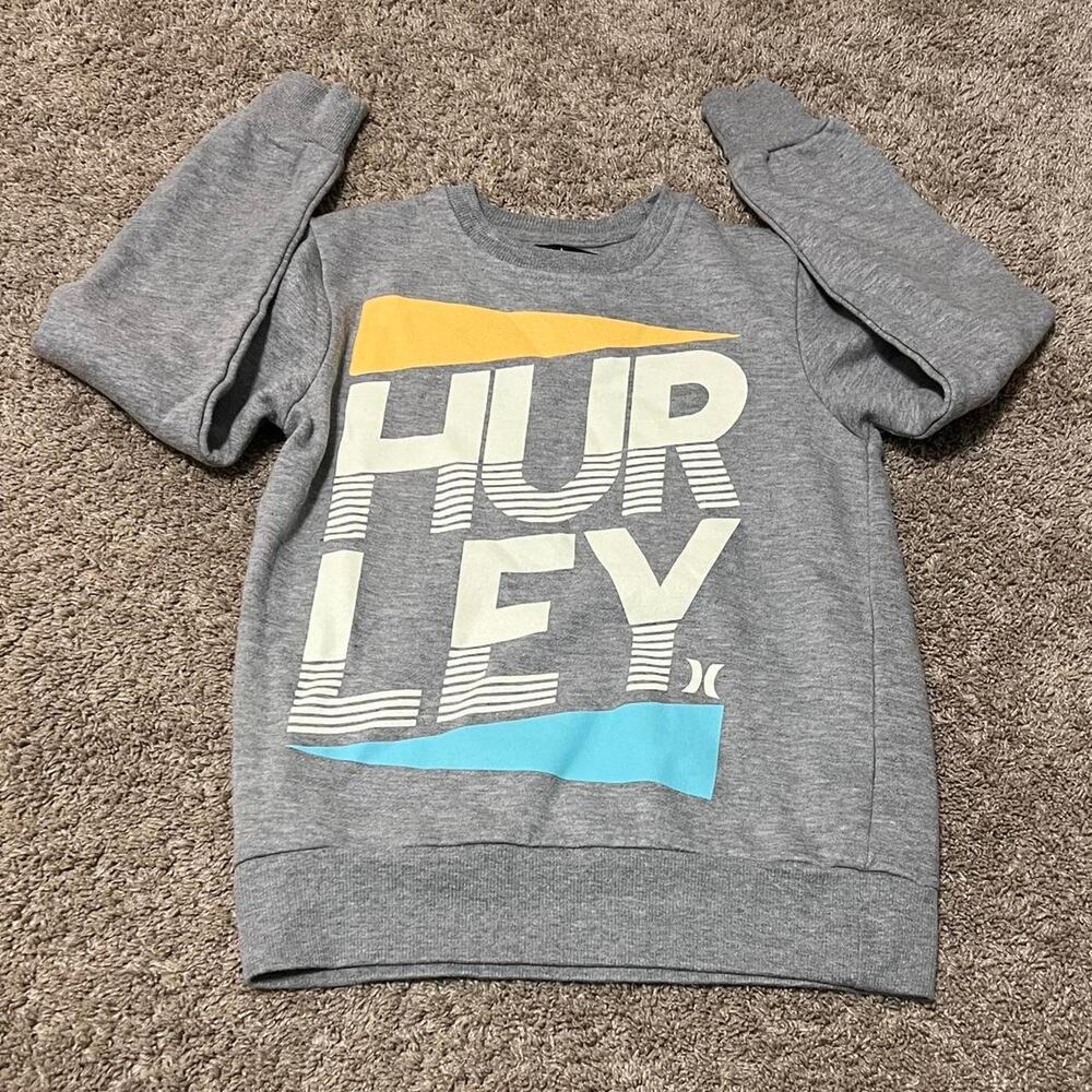 Boys grey hurley graphic crewneck sweatshirt